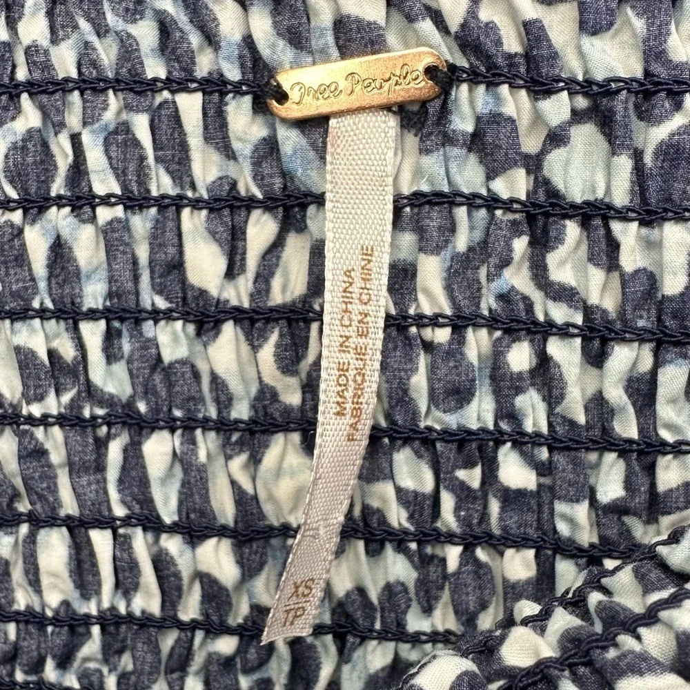 Free People Hot To Trot Cotton Smocked Mini Dress